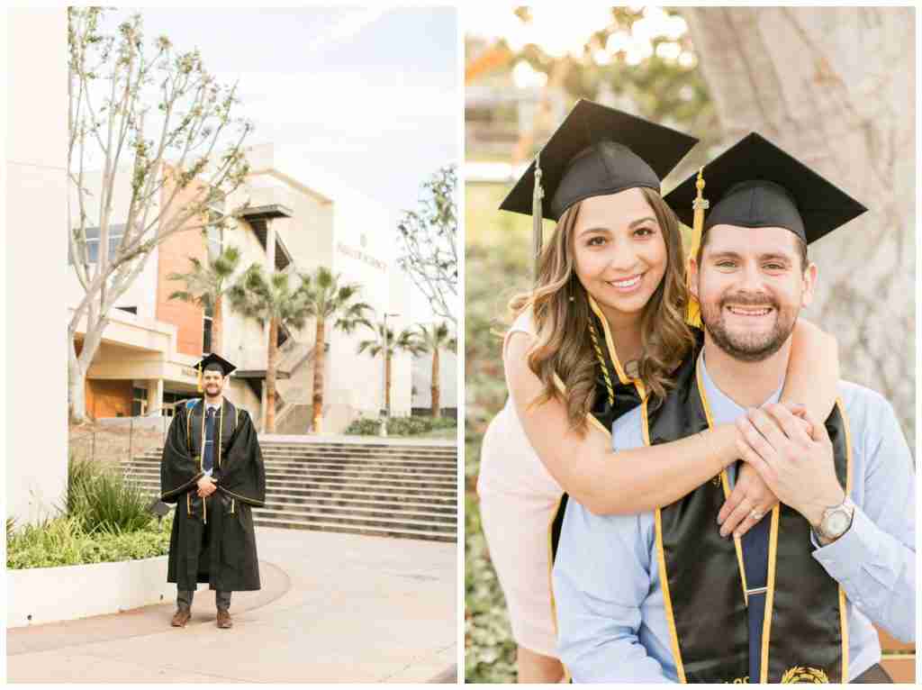 Portrait of a happy couple of students in the graduation day, posing with  thumbs up in a park Stock Photo - Alamy